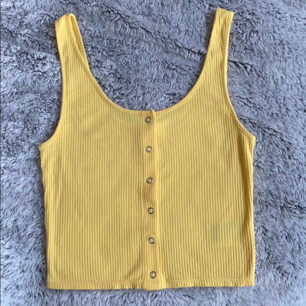 H&M Ribbed Yellow Tank